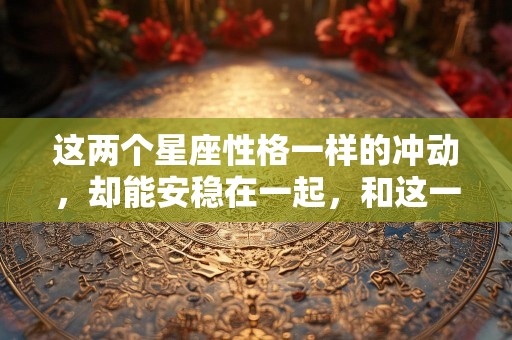 这两个星座性格一样的冲动，却能安稳在一起，和这一点分不开