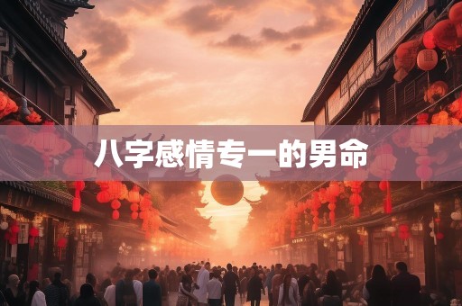 八字感情专一的男命