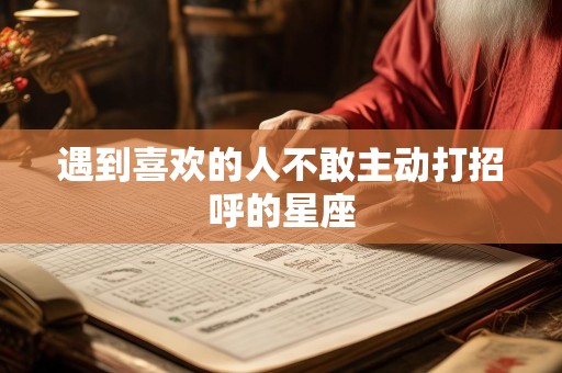 遇到喜欢的人不敢主动打招呼的星座