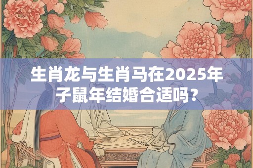 生肖龙与生肖马在2025年子鼠年结婚合适吗？
