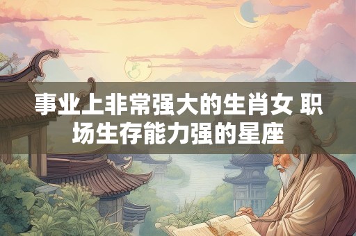 事业上非常强大的生肖女 职场生存能力强的星座