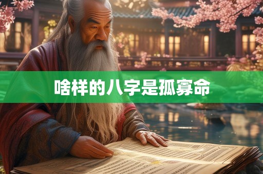 啥样的八字是孤寡命