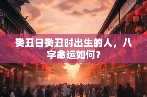 癸丑日癸丑时出生的人，八字命运如何？