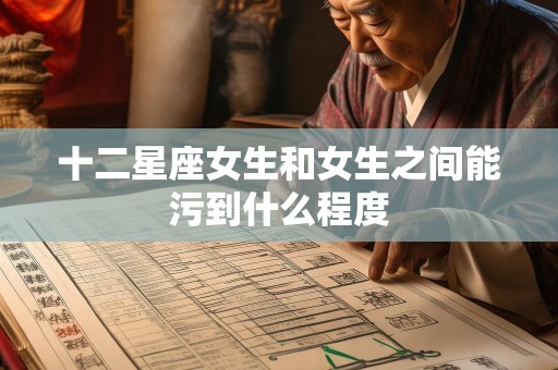 十二星座女生和女生之间能污到什么程度