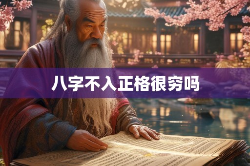 八字不入正格很穷吗