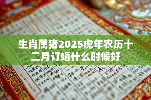 生肖属猪2025虎年农历十二月订婚什么时候好