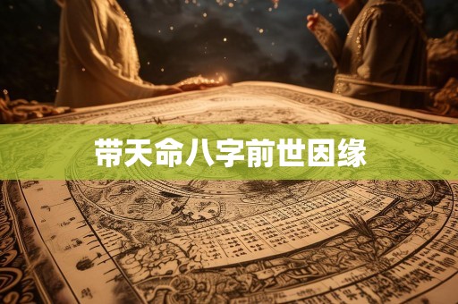 带天命八字前世因缘
