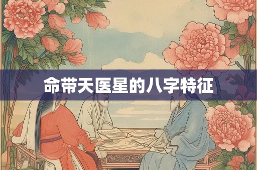 命带天医星的八字特征