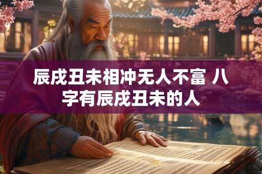 辰戌丑未相冲无人不富 八字有辰戌丑未的人