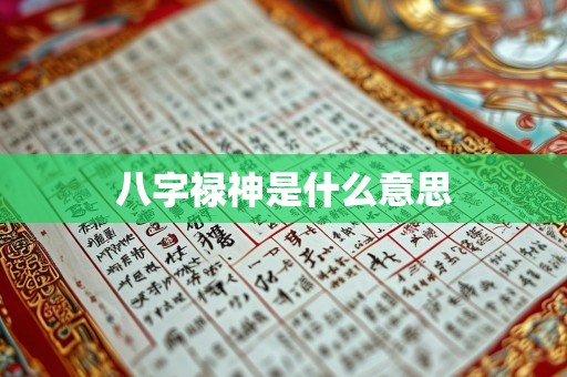 八字禄神是什么意思
