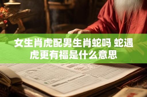 女生肖虎配男生肖蛇吗 蛇遇虎更有福是什么意思