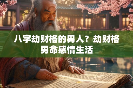 八字劫财格的男人？劫财格男命感情生活