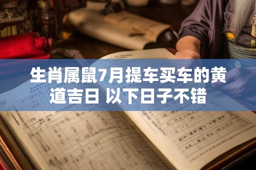 生肖属鼠7月提车买车的黄道吉日 以下日子不错