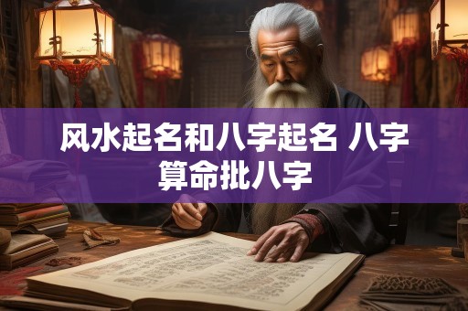 风水起名和八字起名 八字算命批八字