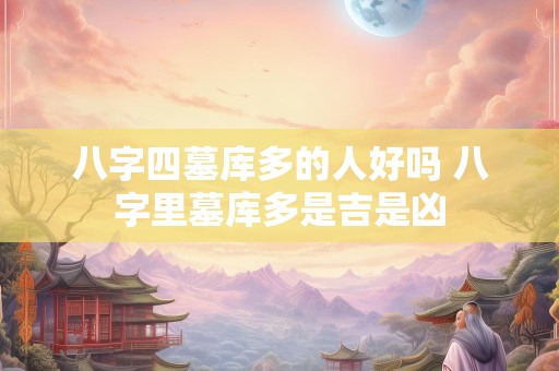八字四墓库多的人好吗 八字里墓库多是吉是凶