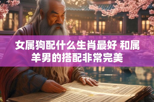 女属狗配什么生肖最好 和属羊男的搭配非常完美