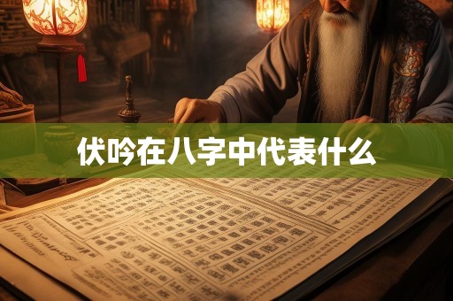 伏吟在八字中代表什么