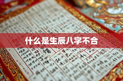 什么是生辰八字不合