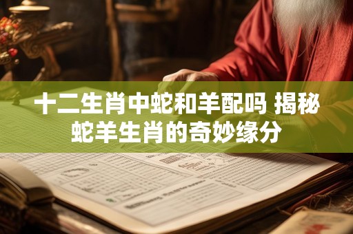 十二生肖中蛇和羊配吗 揭秘蛇羊生肖的奇妙缘分
