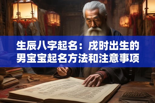 生辰八字起名：戌时出生的男宝宝起名方法和注意事项