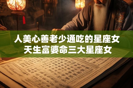 人美心善老少通吃的星座女 天生富婆命三大星座女