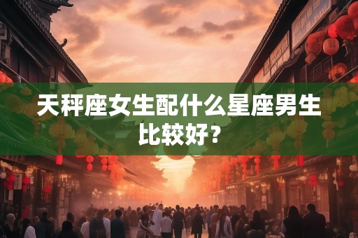 天秤座女生配什么星座男生比较好？