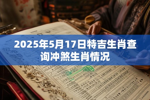 2025年5月17日特吉生肖查询冲煞生肖情况