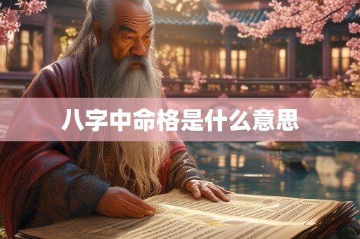 八字中命格是什么意思
