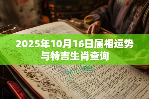 2025年10月16日属相运势与特吉生肖查询