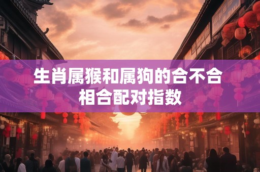 生肖属猴和属狗的合不合 相合配对指数