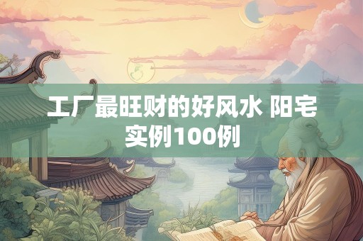 工厂最旺财的好风水 阳宅实例100例
