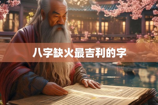 八字缺火最吉利的字