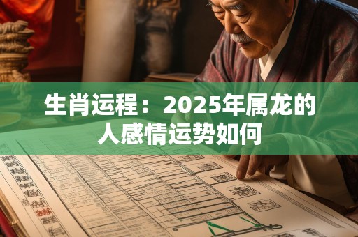 生肖运程：2025年属龙的人感情运势如何