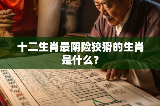 十二生肖最阴险狡猾的生肖是什么？
