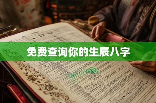 免费查询你的生辰八字