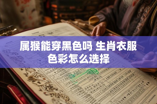 属猴能穿黑色吗 生肖衣服色彩怎么选择