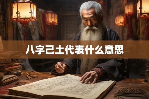 八字己土代表什么意思