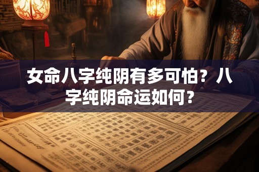 女命八字纯阴有多可怕？八字纯阴命运如何？