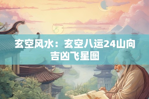 玄空风水：玄空八运24山向吉凶飞星图