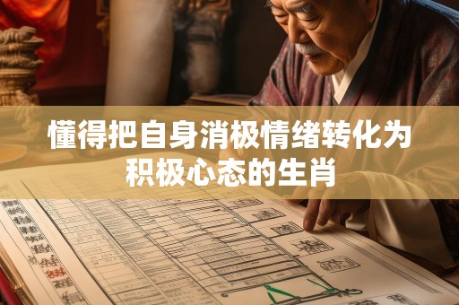 懂得把自身消极情绪转化为积极心态的生肖