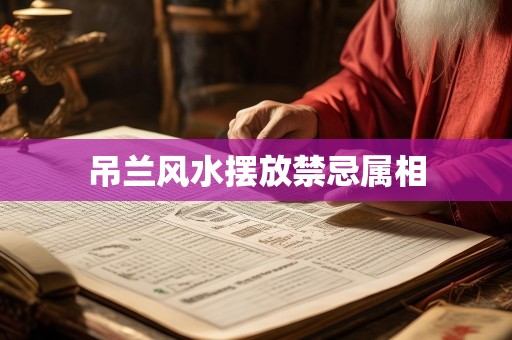 吊兰风水摆放禁忌属相