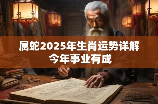 属蛇2025年生肖运势详解 今年事业有成
