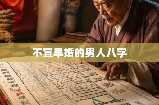 不宜早婚的男人八字