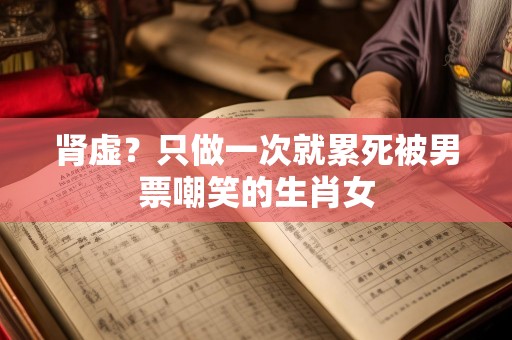 肾虚？只做一次就累死被男票嘲笑的生肖女