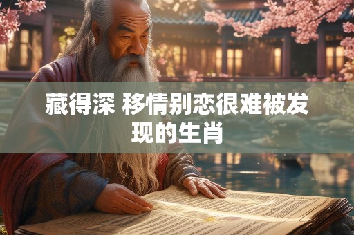 藏得深 移情别恋很难被发现的生肖