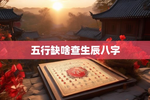五行缺啥查生辰八字