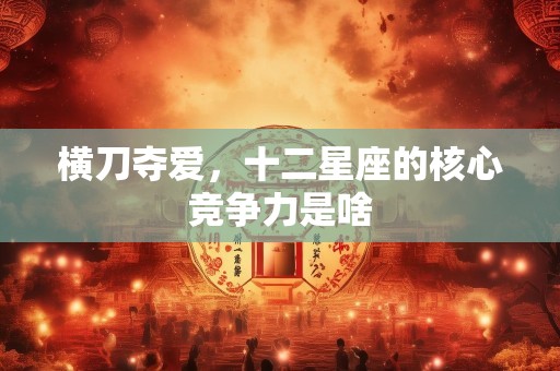 横刀夺爱，十二星座的核心竞争力是啥