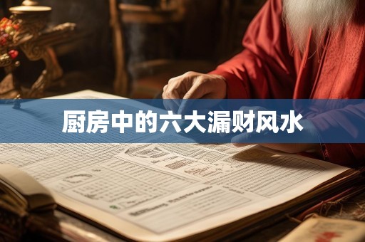 厨房中的六大漏财风水