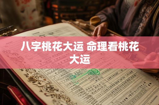 八字桃花大运 命理看桃花大运