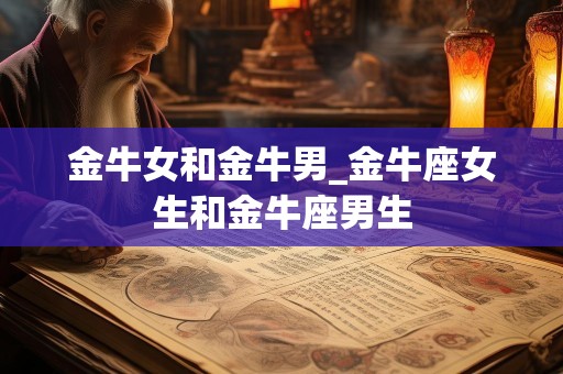 金牛女和金牛男_金牛座女生和金牛座男生